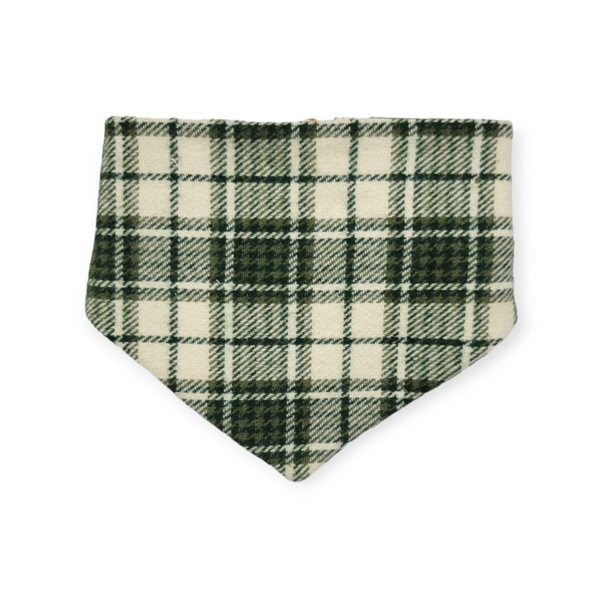 Christmas Tree Farm/Green Plaid Slip-on Scrunchie Bandana (X-Small)