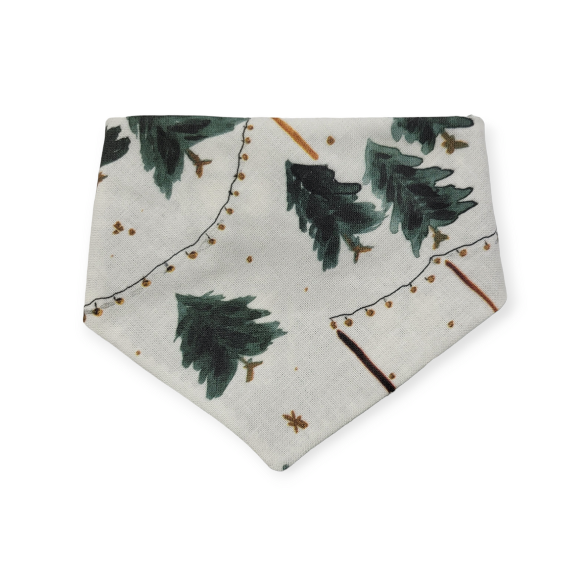 Christmas Tree Farm/Green Plaid Slip-on Scrunchie Bandana (X-Small)