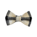 Tan & Black Plaid Bowtie - 4"