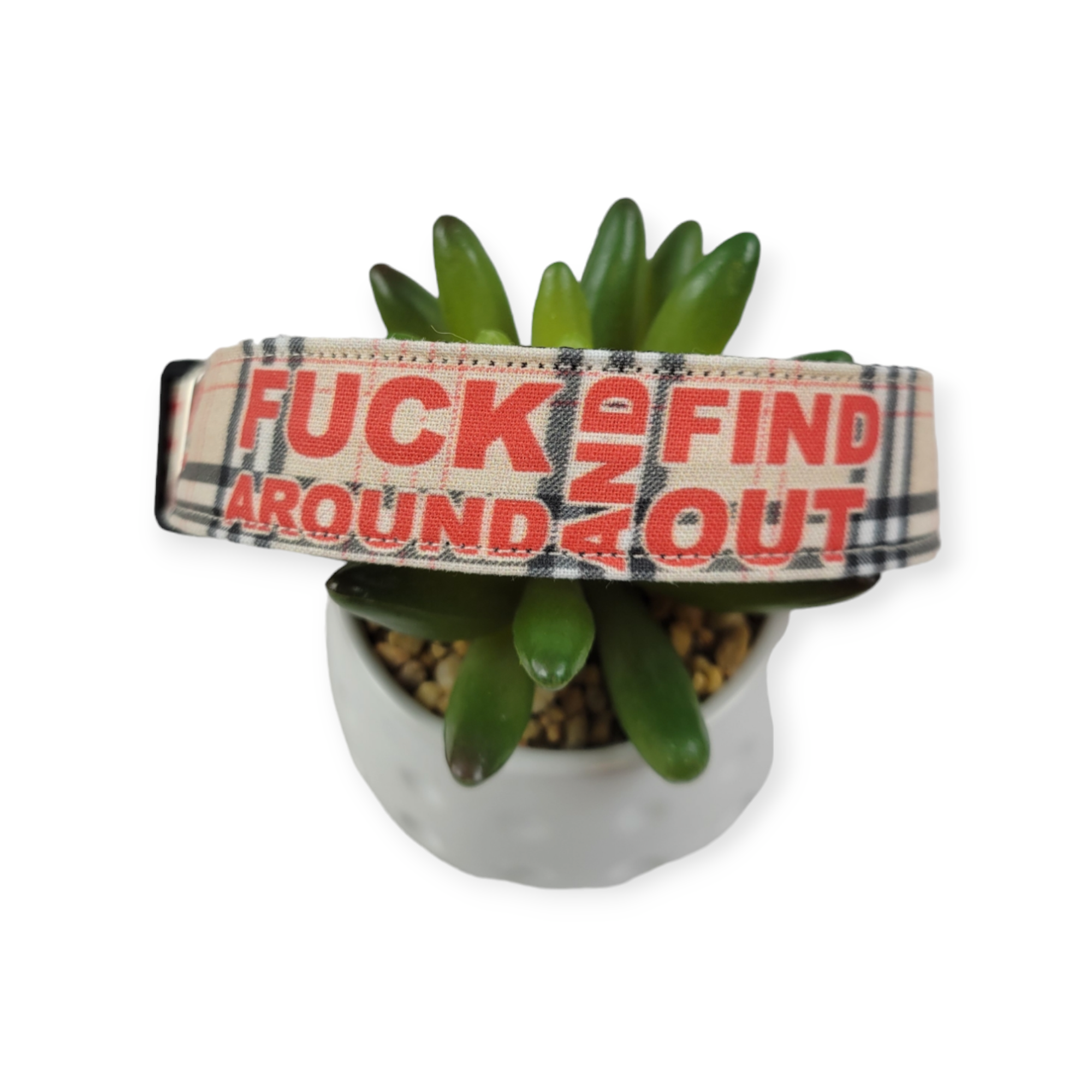 FAFO Furberry Plaid Dog Collar (Large)