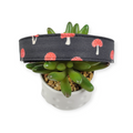 Mushrooms on Black Dog collar (Large)