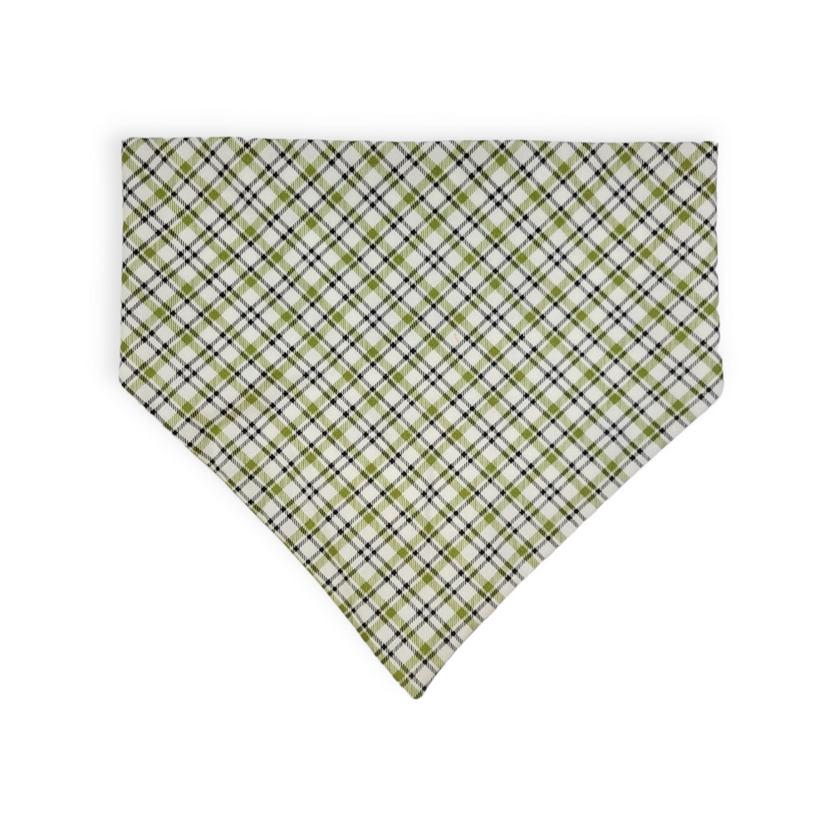 Rainbow Shamrock/Green Plaid Slip-on Scrunchie Bandana (X-Large)