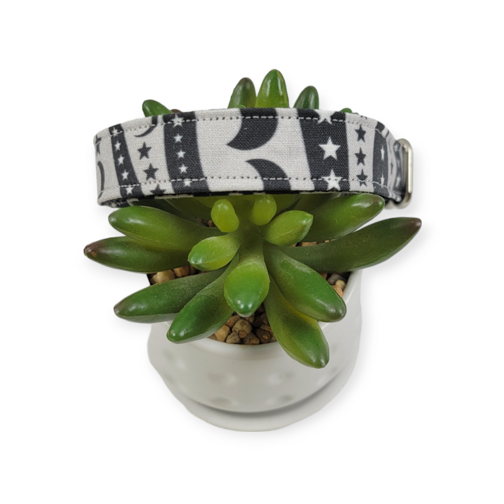 Silvery Moon Rivers Dog Collar (Medium)