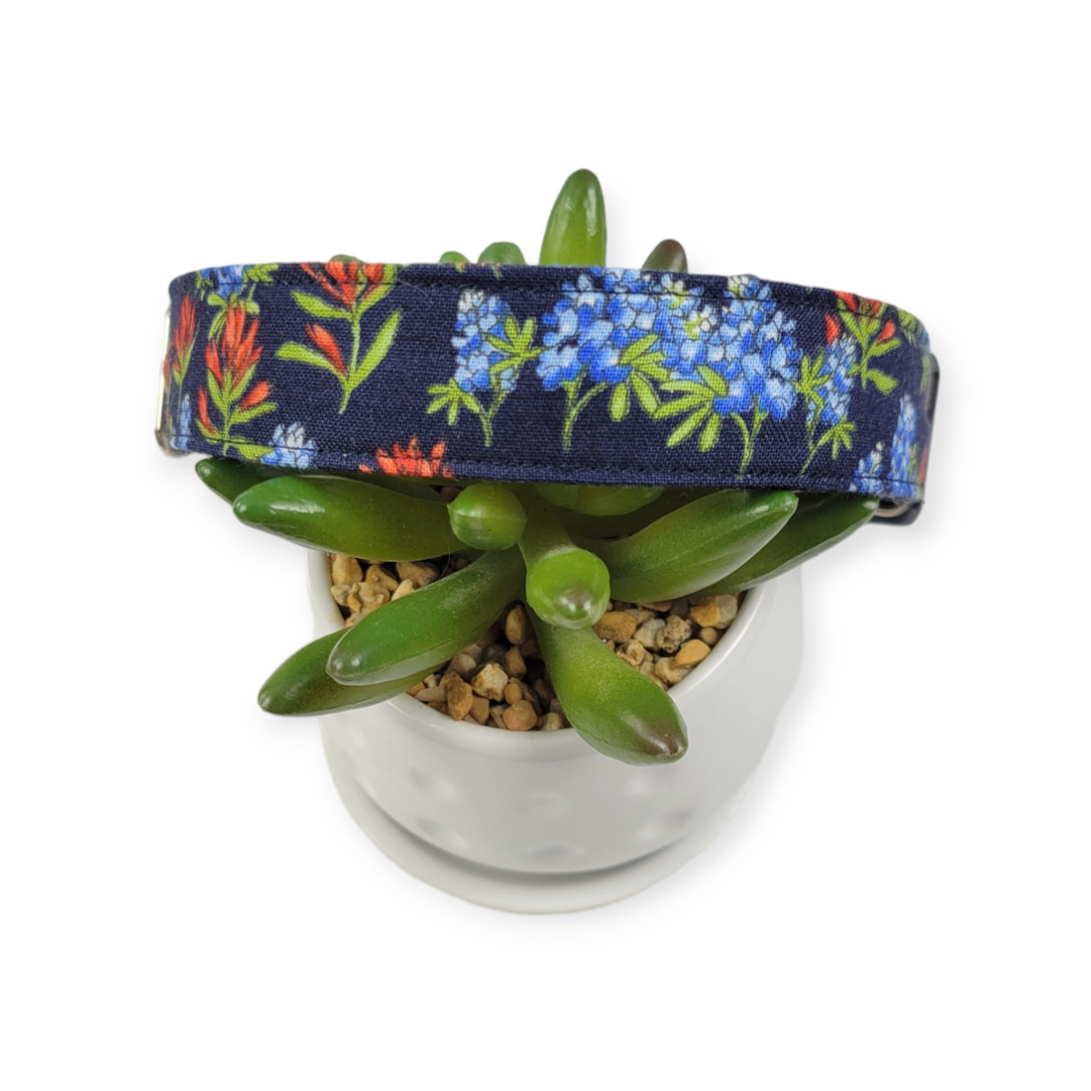 Wildflowers Indigo Dog Collar (Large)