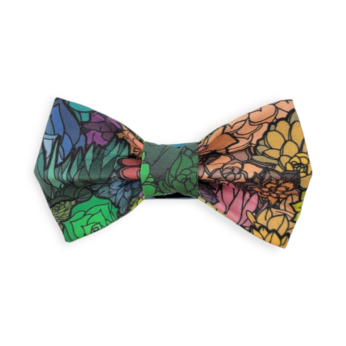 Rainbow Succulent Bowtie - 5"