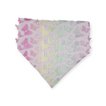 3D Pastel Rainbow Butterflies on Purple Slip-on Scrunchie Bandana (X-Large)