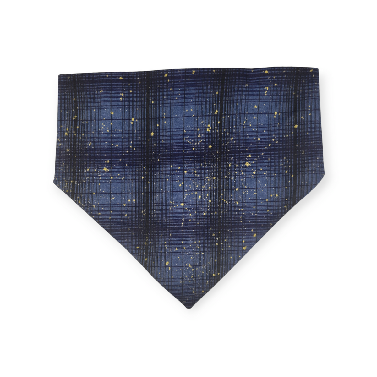 Bluebonnets & Butterflies/Navy Plaid Slip-on Scrunchie Bandana (Medium)