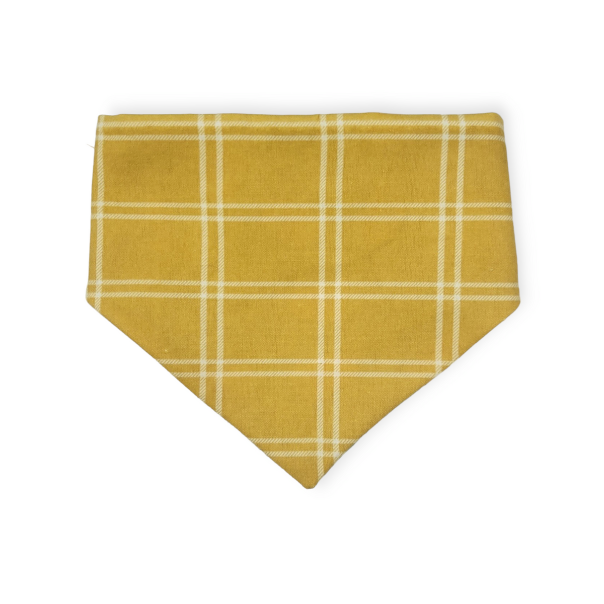 Brewery Buddy/Mustard Plaid Slip-on Scrunchie Bandana (Medium)