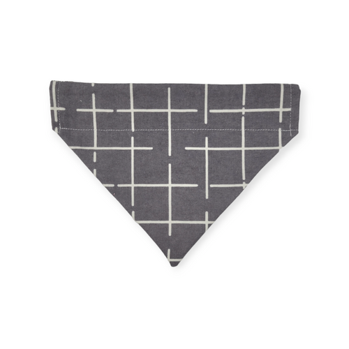 Aggies/ Charcoal Plaid Reversible Slide-on Bandana  (Small)