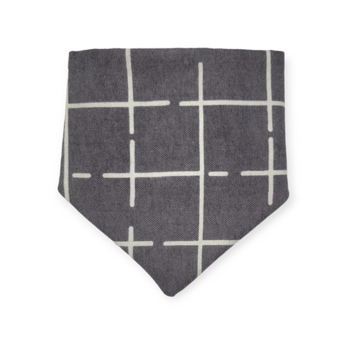 Aggies/ Charcoal Plaid Slip-on Scrunchie Bandana (XX-Small)