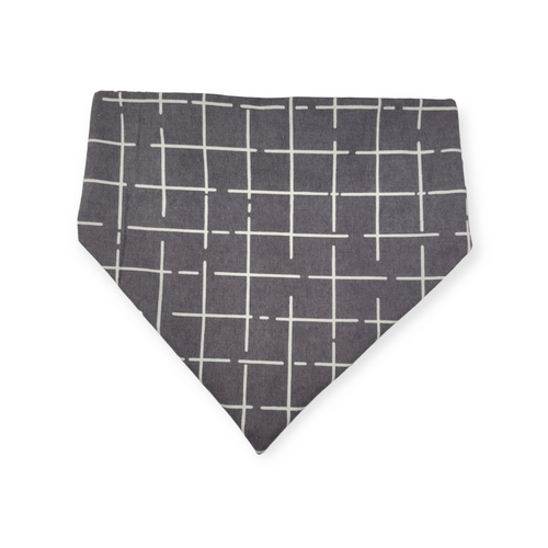 Aggies/ Charcoal Plaid Slip-on Scrunchie Bandana (Large/X-Large)