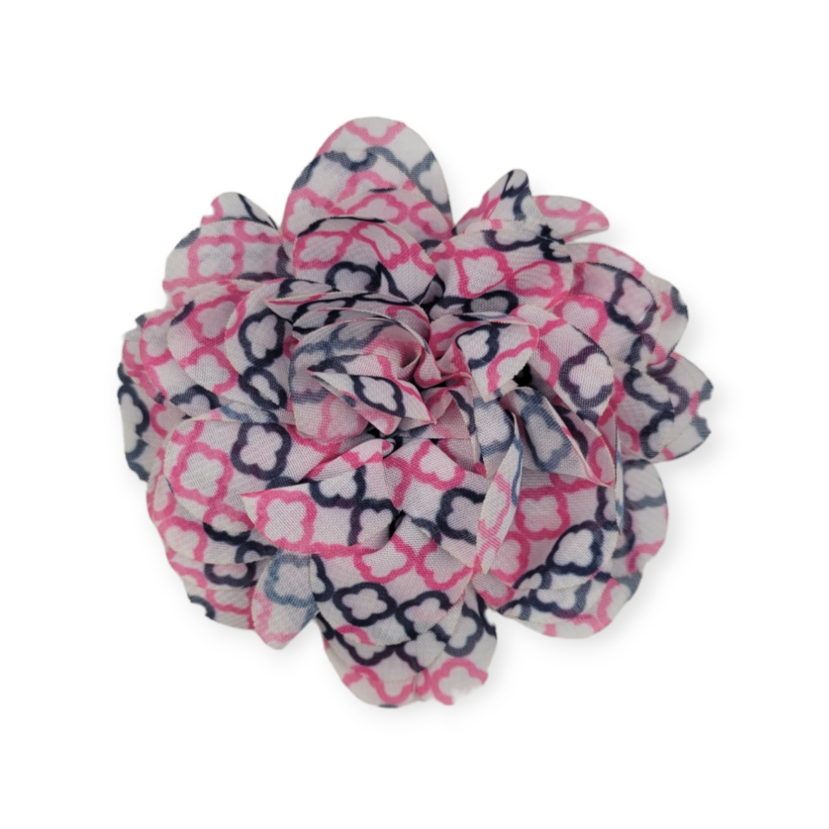 Pink & Navy Collar Flower