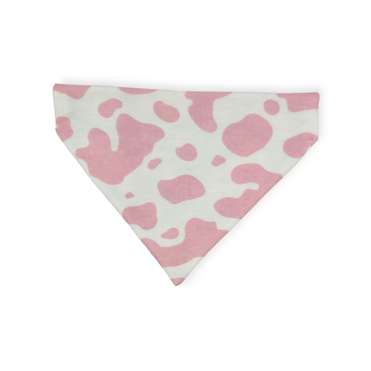 Ambleside Cobblestone Gray/Pink Cow Spots Reversible Slide-on Bandana  (Small)
