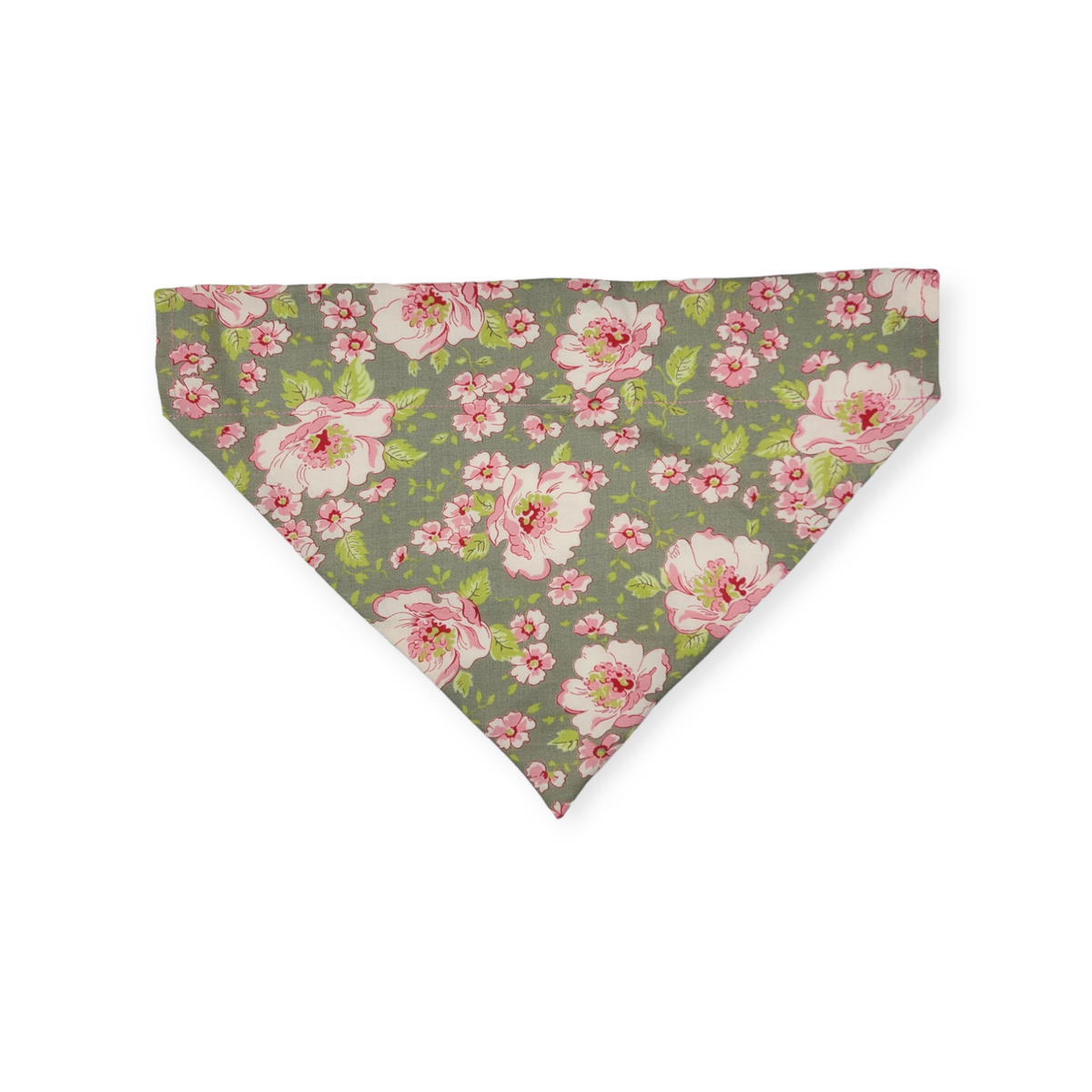 Ambleside Cobblestone Gray/Pink Cow Spots Reversible Slide-on Bandana (Large)