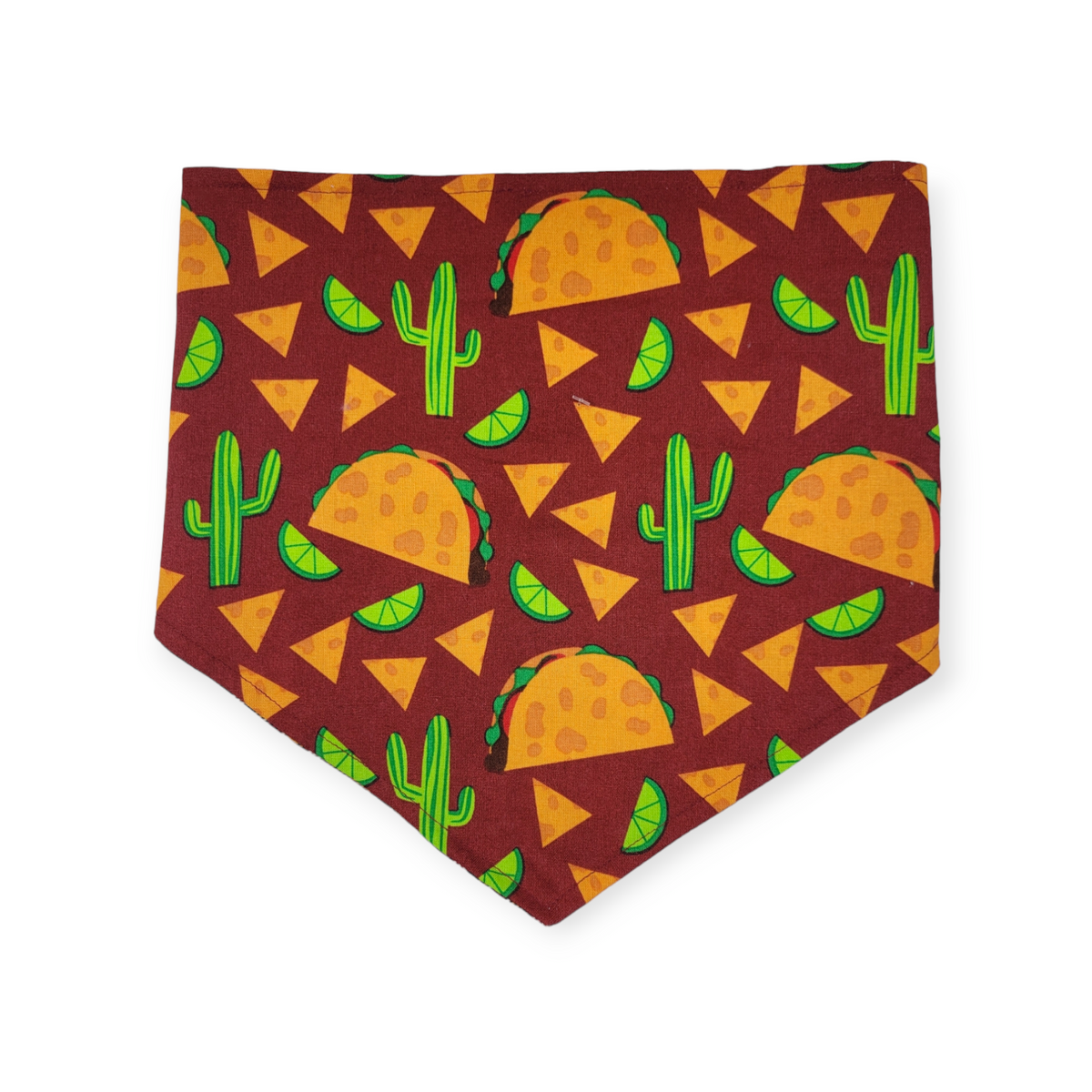 Fiesta/ Burgundy Tartan Plaid Tie-on Bandana (Large)