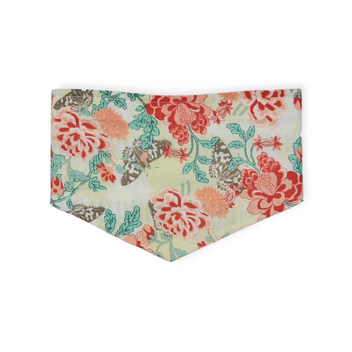 Floral & Butterflies/Modern Farmhouse Dash Reversible Tie-on Bandana (X-Small)