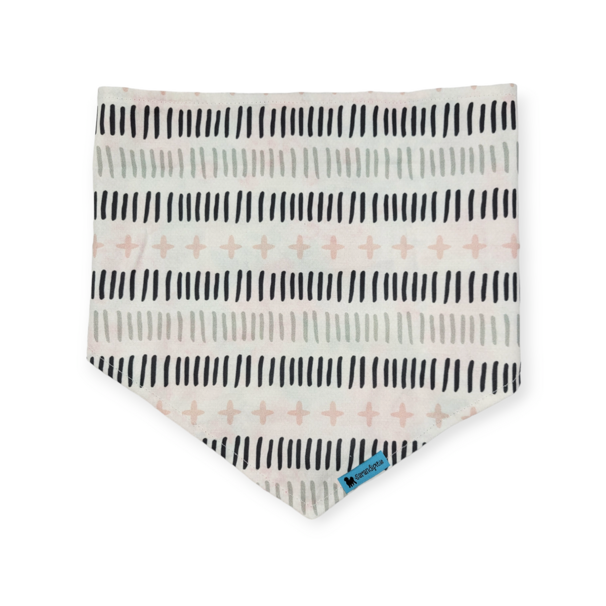 Floral & Butterflies/Modern Farmhouse Dash Tie-on Bandana (Large)