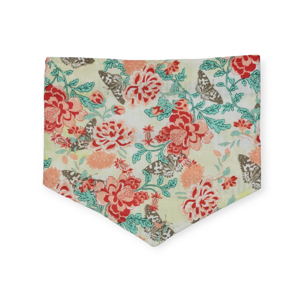 Floral & Butterflies/Modern Farmhouse Dash Reversible Tie-on Bandana (Medium)