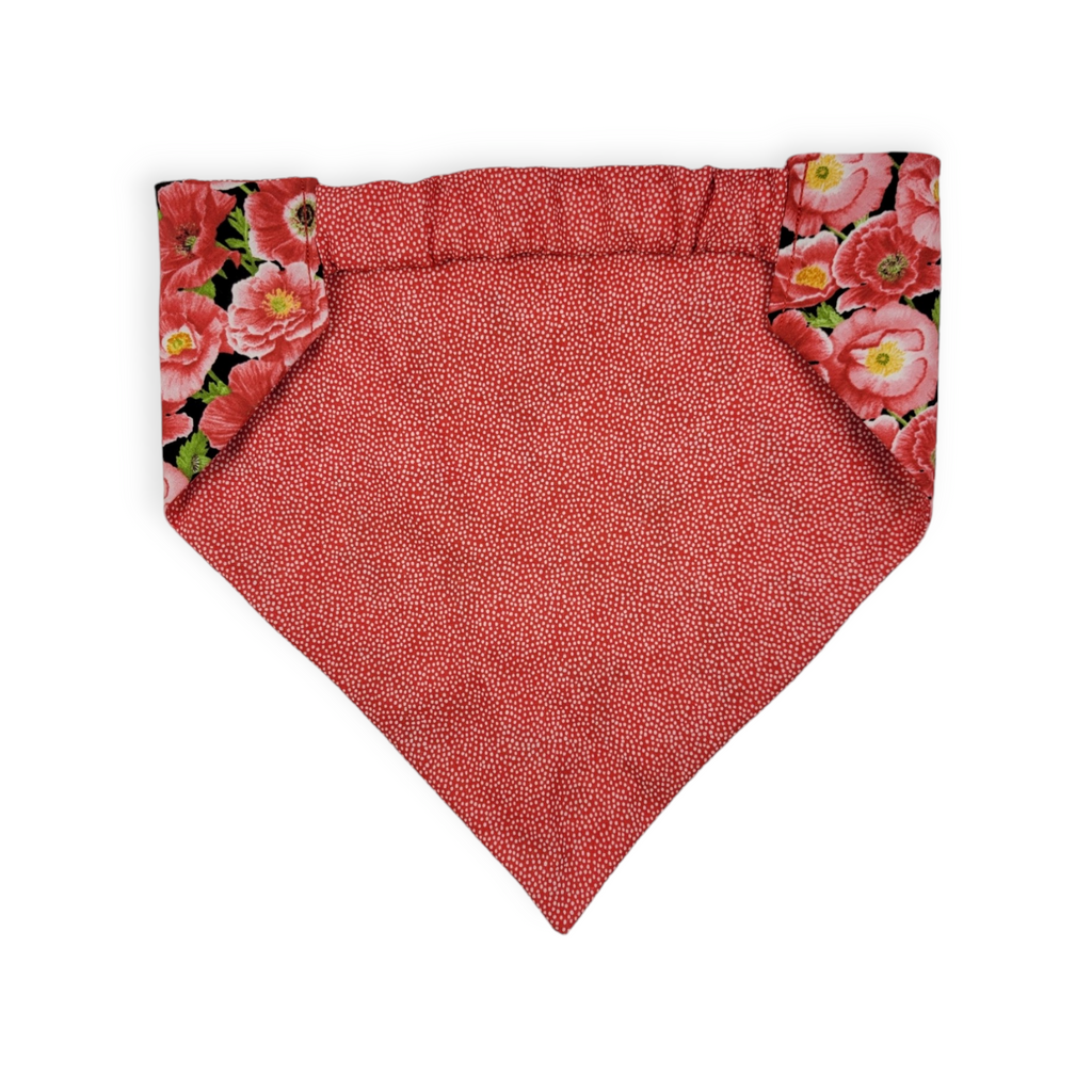 Poppy Meadows/ Red Dots Slip-on Scrunchie Bandana (Large/X-Large)