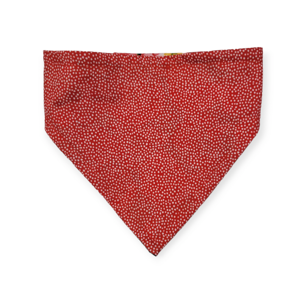 Poppy Meadows/ Red Dots Velcro Bandana  (Small)