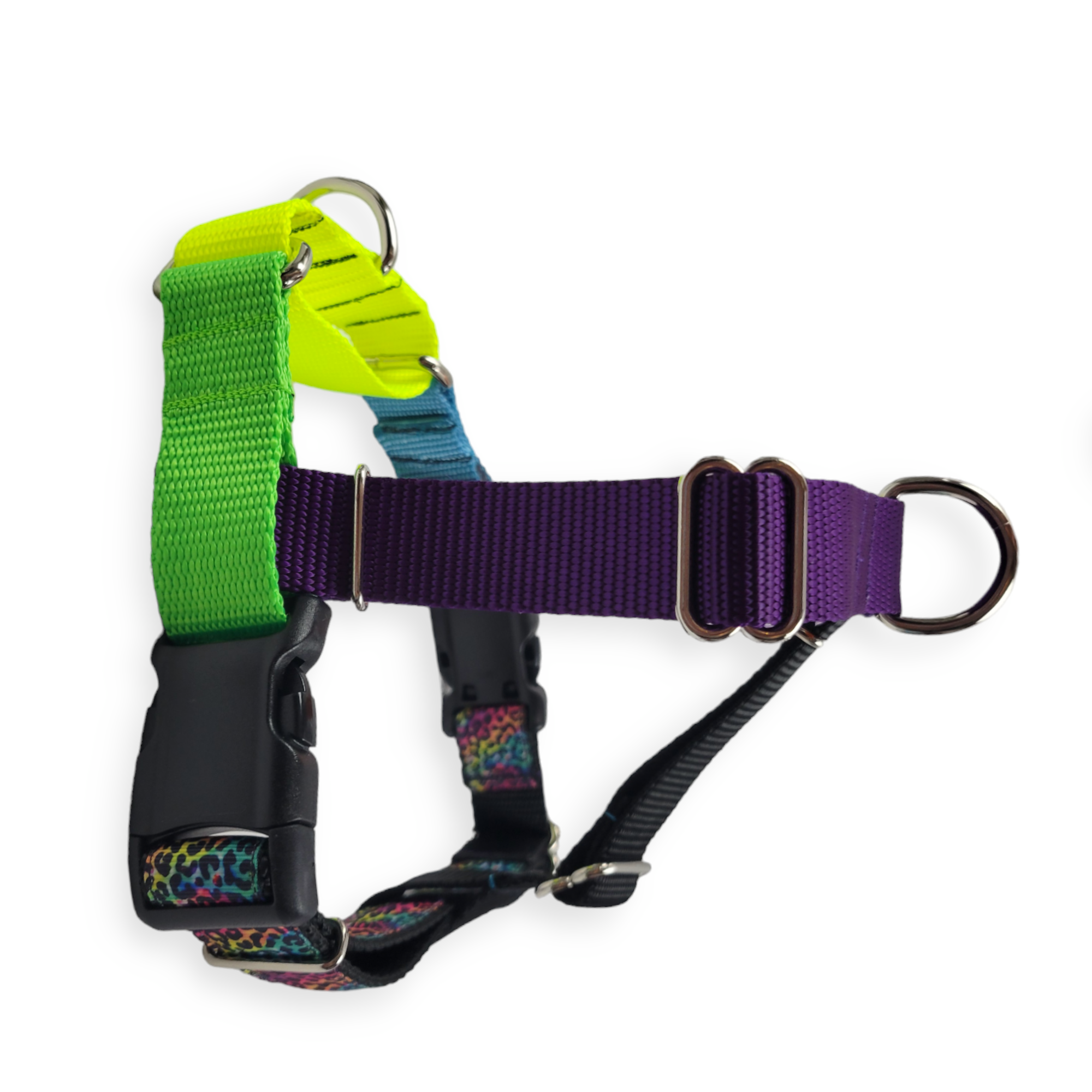 Rainbow Leopard No Pull Harness (M)