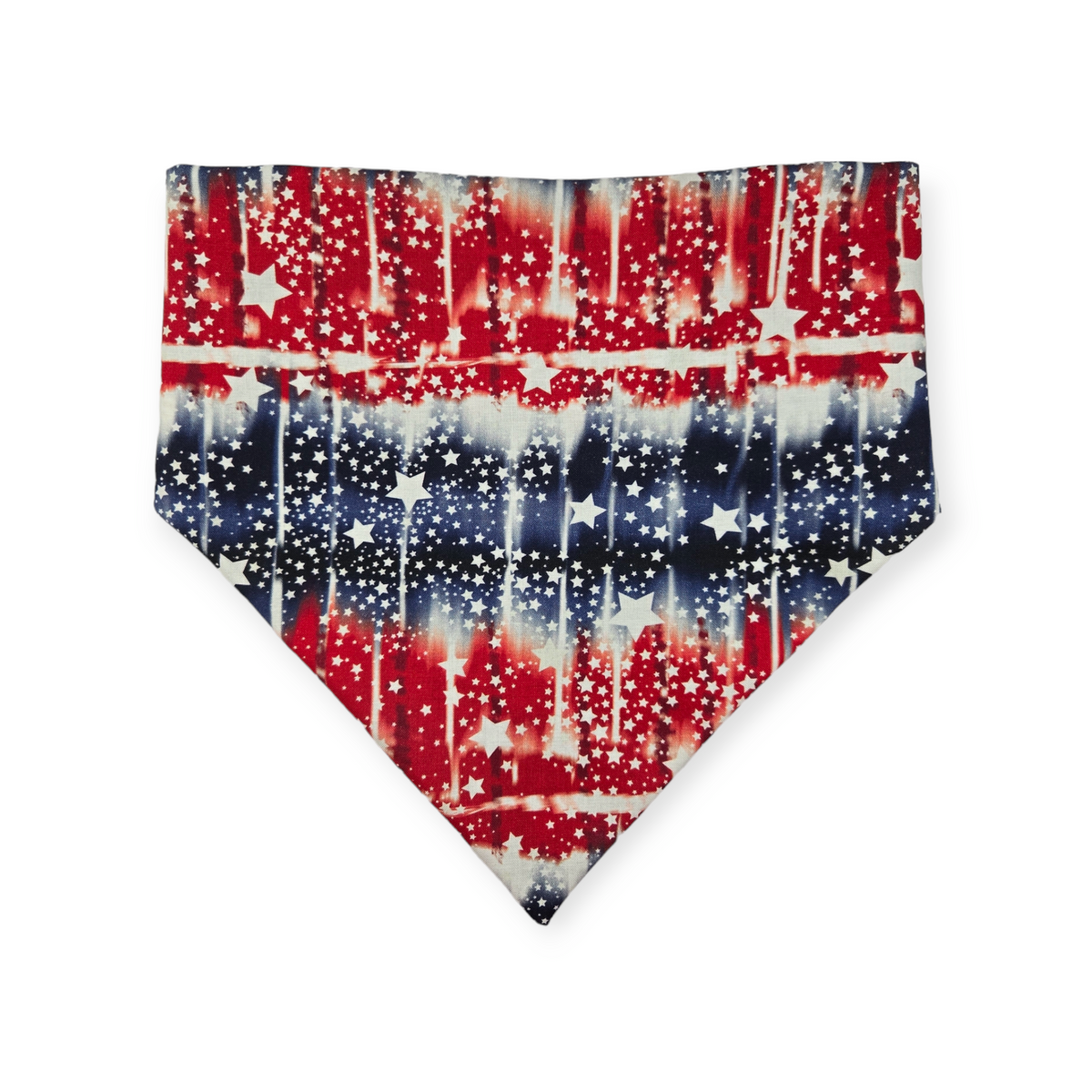 Navy Paw Prints/Tie Dye Star Patriotic Slip-on Scrunchie Bandana (X-Large)