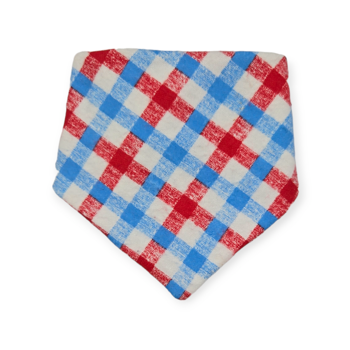 Patriotic Ghosts/Patriotic Plaid Slip-on Scrunchie Bandana (XX-Small)