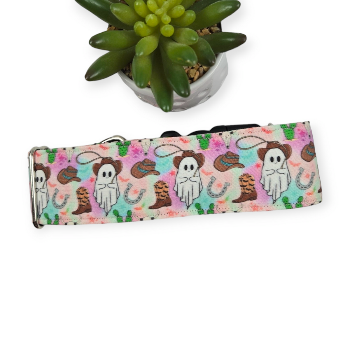 Cowboy Ghost Dog Collar (Large, 2" wide)