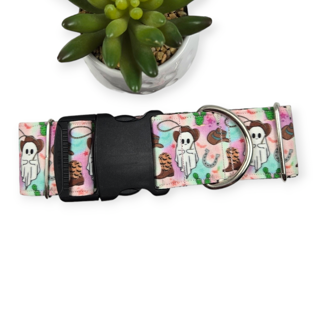 Cowboy Ghost Dog Collar (Large, 2" wide)