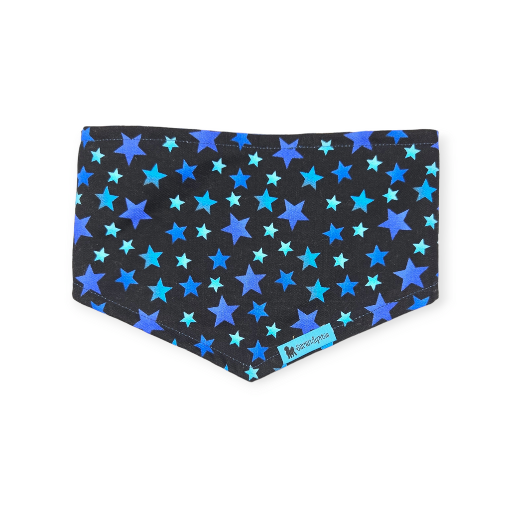 Patriotic Food/Blue Stars Reversible Tie-on Bandana (X-Small)