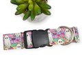 Hippie Ghost Dog collar (Large, 1.5" wide)