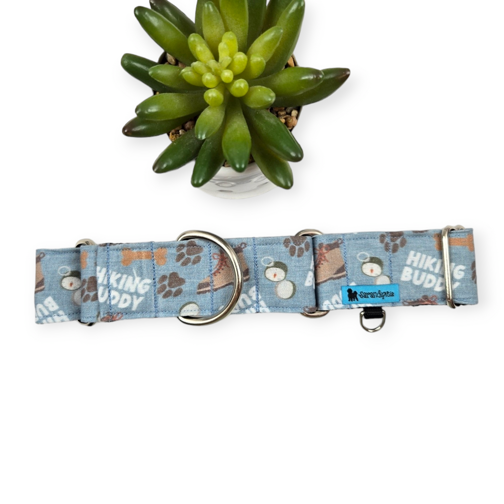 Hiking Buddy Martingale Dog Collar (Large, 1.5" wide)