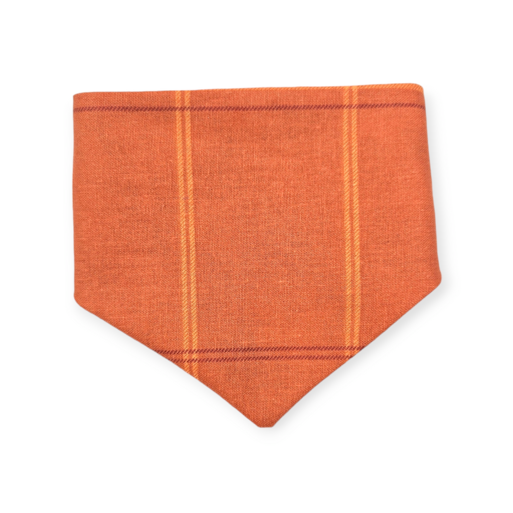 Longhorns Plaid/Orange Plaid Slip-on Scrunchie Bandana (Small)