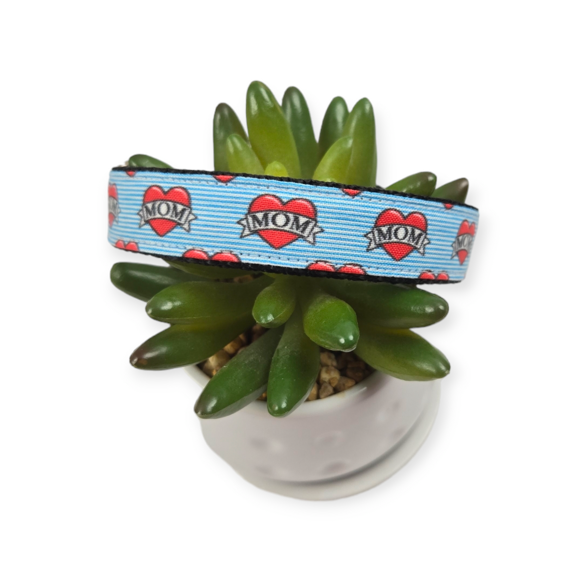 Mom Heart Tattoo Dog Collar (Medium)