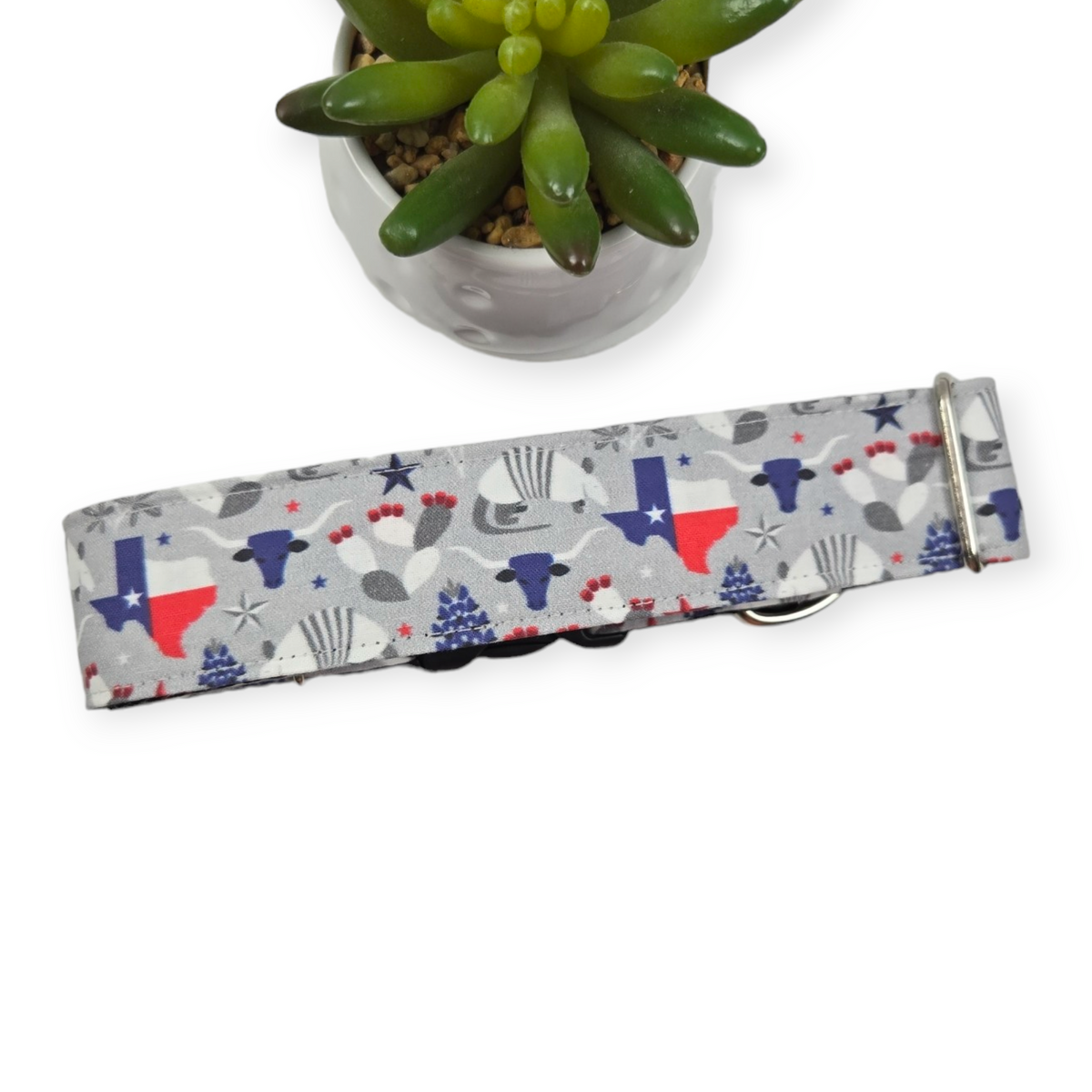 Symbols of Texas Dog Collar (X-Large, 1.5" wide)