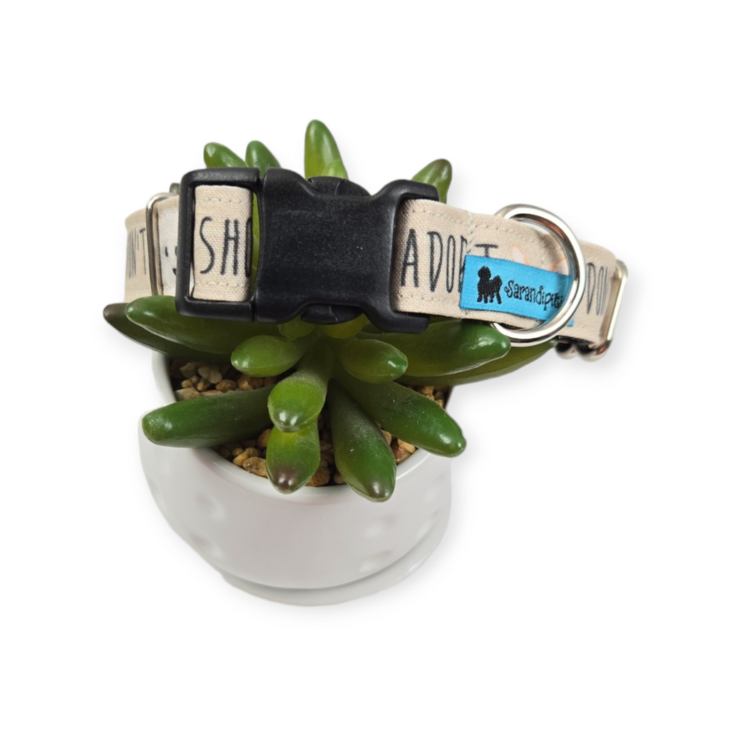 Adopt Don't Shop Dog Collar (Medium)