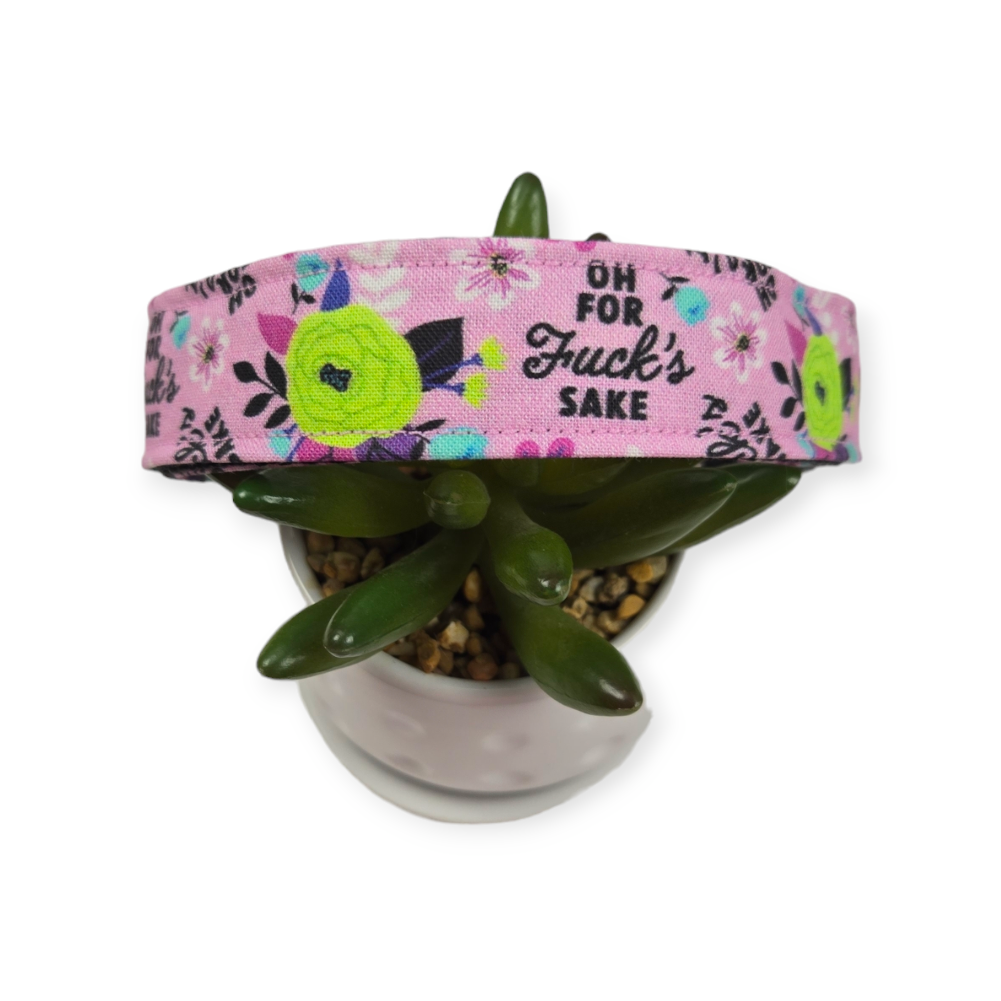 Oh FFS Floral Dog Collar (Large)