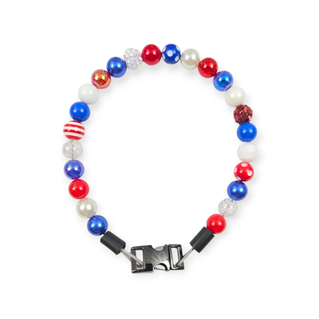Patriotic Beaded Collar - 14"