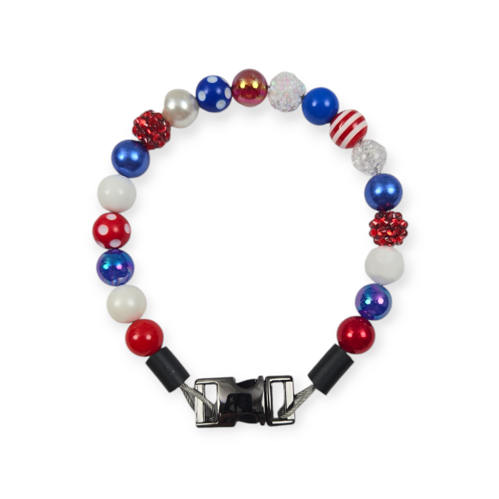 Patriotic Beaded Collar - 11.5"
