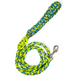 Blue & Neon Yellow Paracord Rope leash (6')