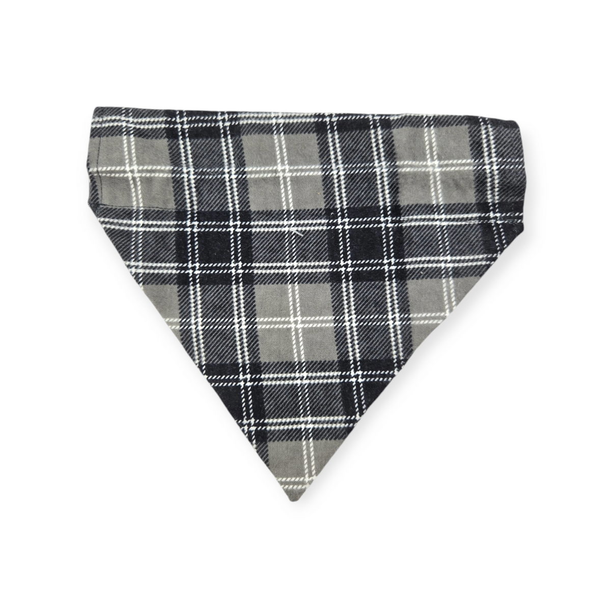 Boho Floral Ghosts/ Gray Plaid Reversible Slide-on Bandana (Medium)