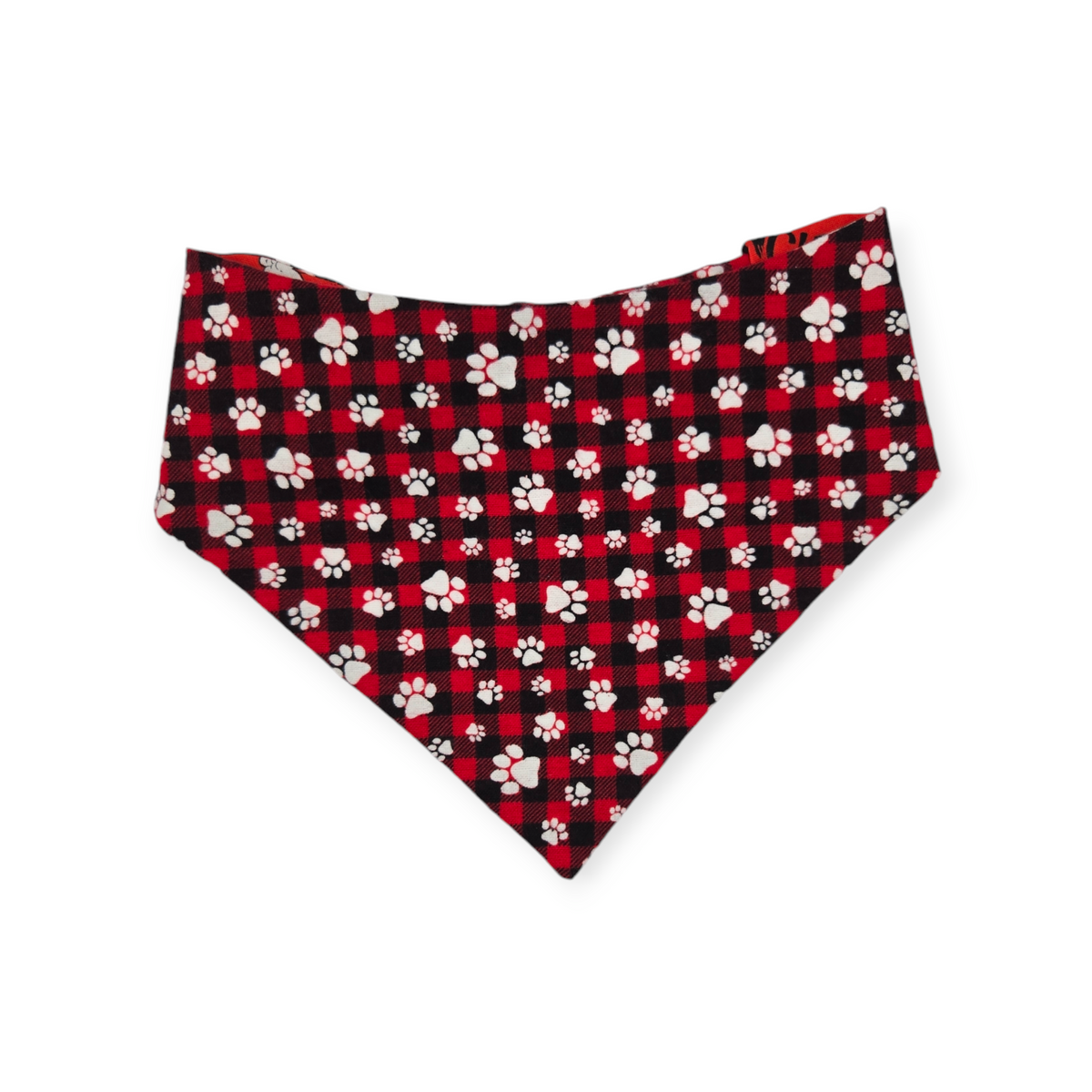 Grouchy/Buffalo Plaid Slip-on Scrunchie Bandana (Medium/Large)