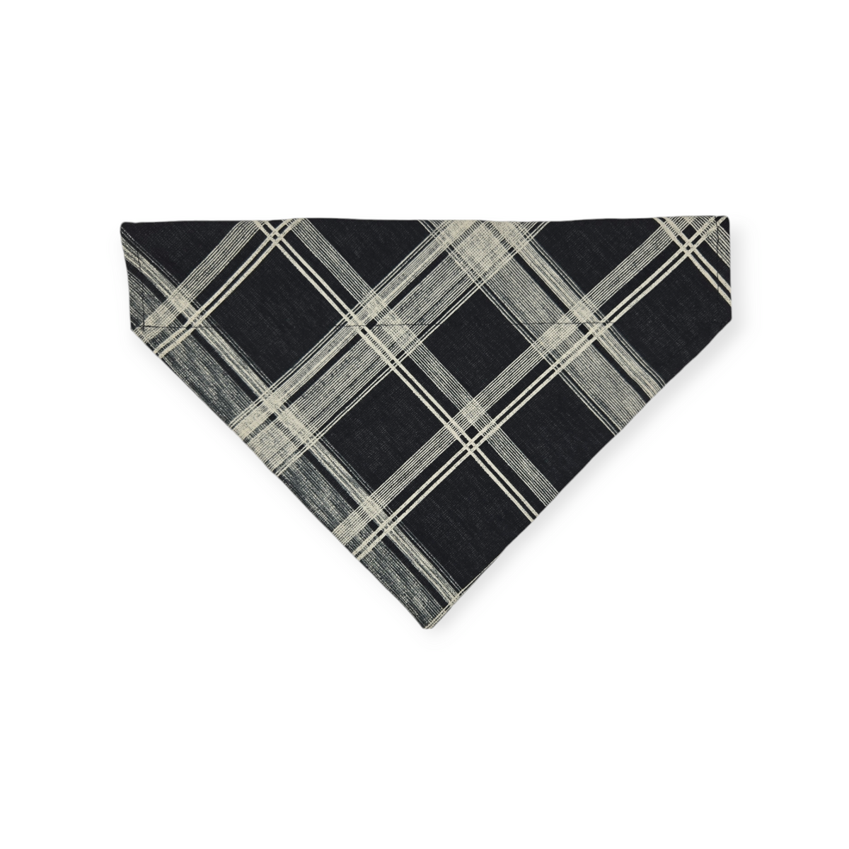 Glow-in-the-dark Sugar Skulls/Black & White Plaid Reversible Slide-on Bandana (Large)