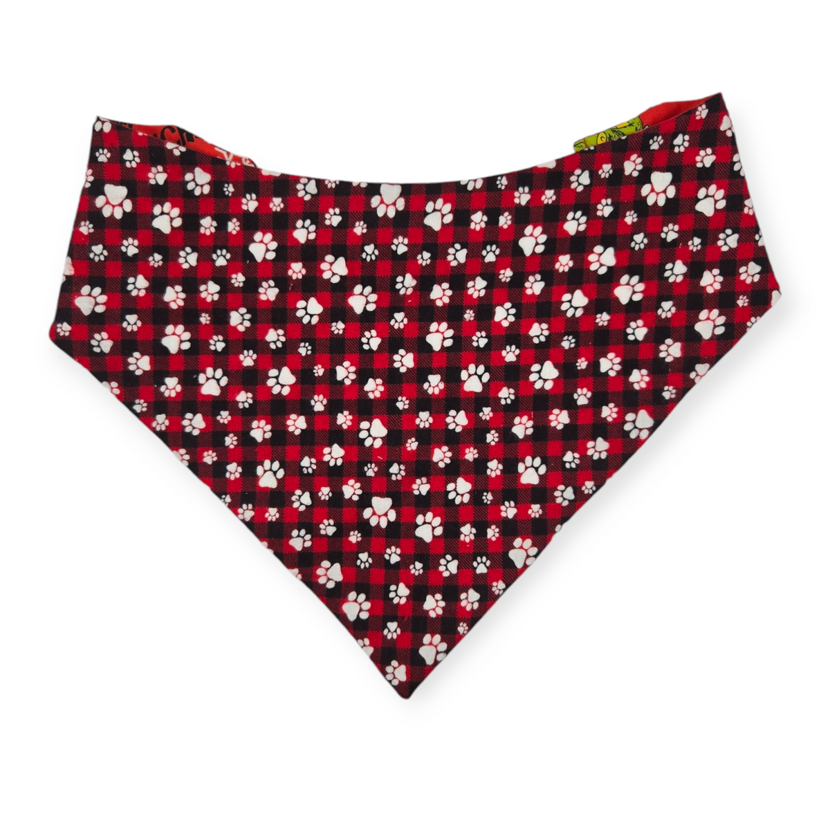 Grouchy/Buffalo Plaid Slip-on Scrunchie Bandana (X-Large)