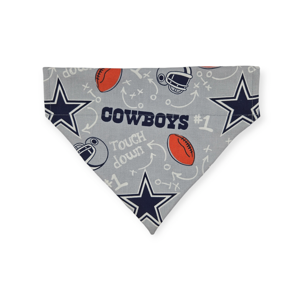 Cowboys/Dallas Plaid Reversible Slide-on Bandana (Medium)