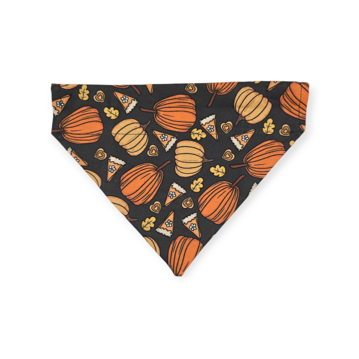 Retro Pumpkin Spice/Fall Plaid Reversible Slide-on Bandana (Small)