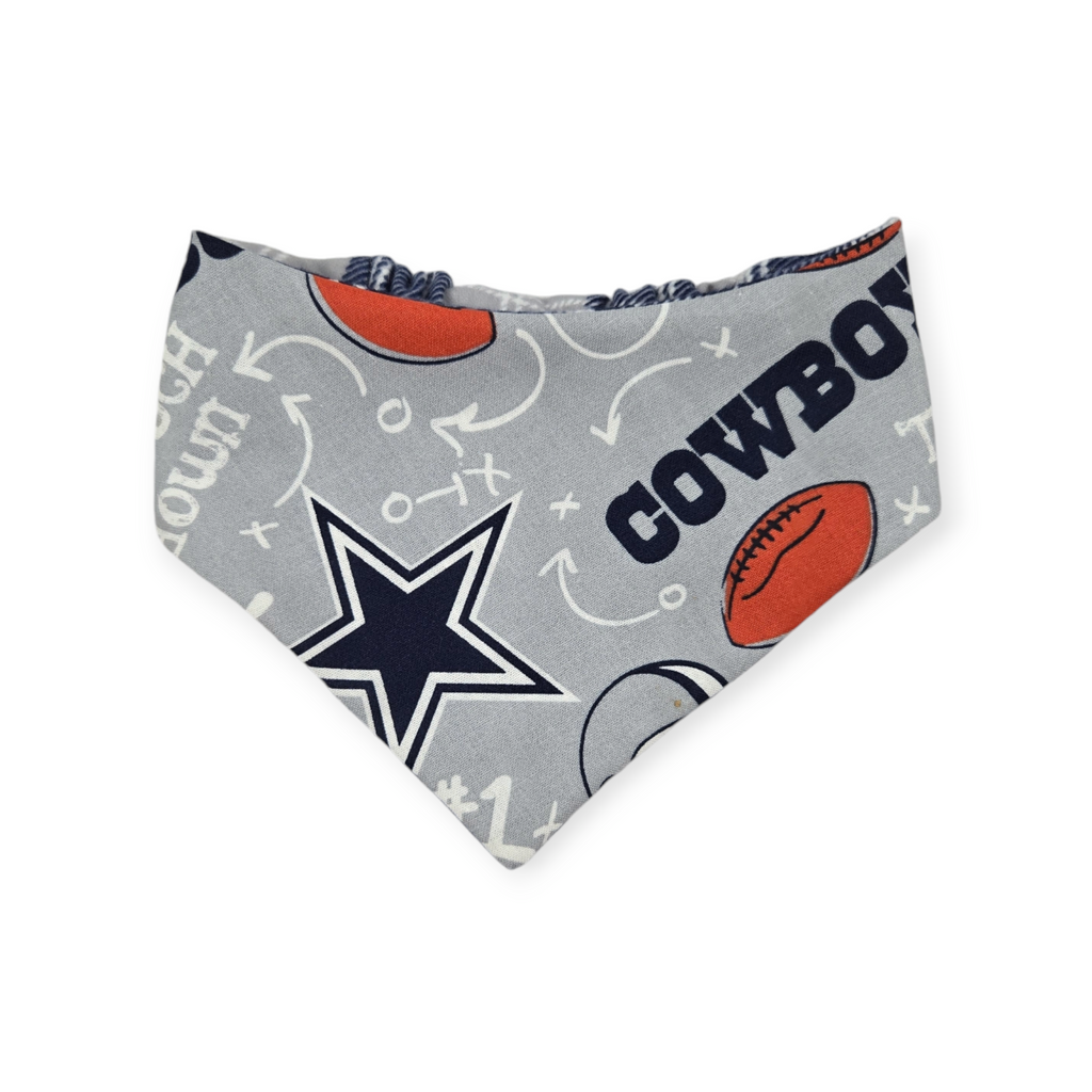 Cowboys/Dallas Plaid Reversible Slip-on Scrunchie Bandana (Small)
