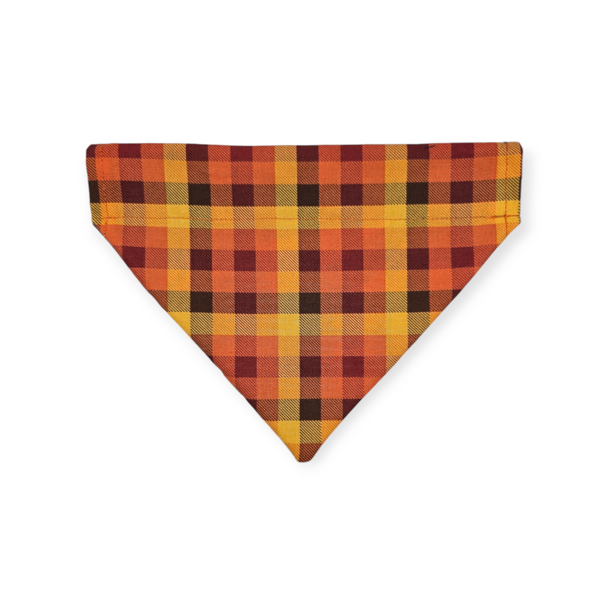 Astros/ Orange Fall Plaid Reversible Slide-on Bandana (Small)