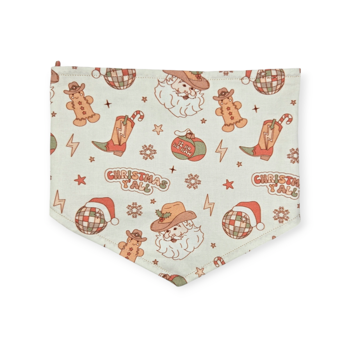 Christmas Ya'll/Rust Fall Plaid Reversible Tie-on Bandana (Medium)