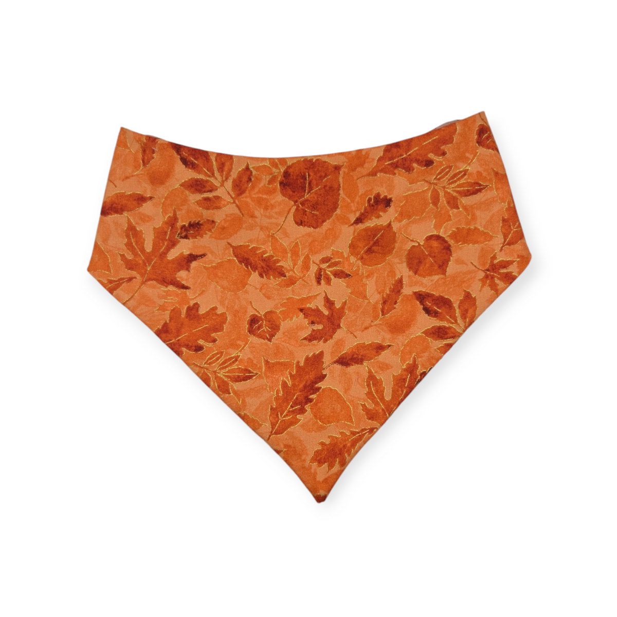 Daisy Pumpkins/ Orange Leaves Slip-on Scrunchie Bandana (Large)